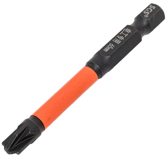 Бита для автоматов ударная Plus/Minus SL/PZ2 65 мм Impact SGS 6365-6,0-FPZ2-10, сталь S2, 10 шт - фото